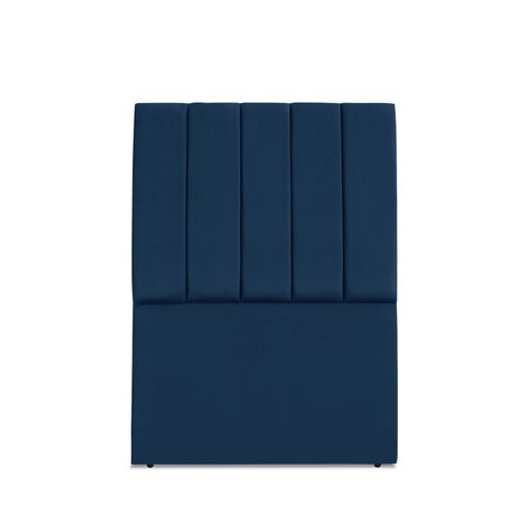 Cabeceira Estofada Solteiro Carla 90cm Suede Azul Marinho