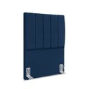 Ver imagem 2 de Cabeceira Estofada Solteiro Carla 90cm Suede Azul Marinho