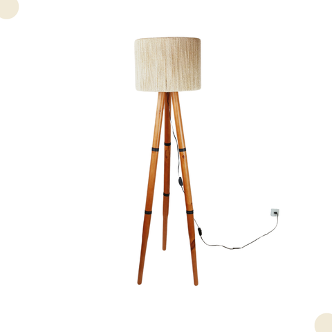 Luminaria Tripe de Madeira Cristal Moderna Luxo Rustico