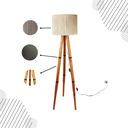 Ver imagem 4 de Luminaria Tripe de Madeira Cristal Moderna Luxo Rustico