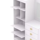 Ver imagem 6 de Cômoda Guarda-roupa Cristal 2 Portas 4 Gavetas - Aurum:branco