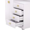 Cômoda Guarda-roupa Cristal 2 Portas 4 Gavetas - Aurum:branco - 4