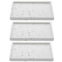 Ver imagem 1 de Conjunto 3 Bandejas de Mármore Terrazzo Lyor 26,5x17x2cm Bancada Sala Banheiro Retangulares