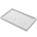 Ver imagem 4 de Conjunto 3 Bandejas de Mármore Terrazzo Lyor 26,5x17x2cm Bancada Sala Banheiro Retangulares