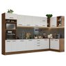 Armário de Cozinha Planejada de Canto 499cm Rustic/Branco Agata Madesa 01 - 3