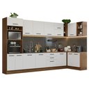 Ver imagem 3 de Armário de Cozinha Planejada de Canto 499cm Rustic/Branco Agata Madesa 01