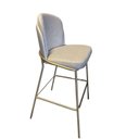 Ver imagem 3 de Banqueta com Assento Estofado e Base em Aço Carbono com Pintura Automotiva – Luna Exclusiva Dourado