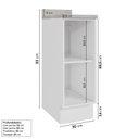 Ver imagem 3 de Balcão Planejado 1 Porta 30cm com Tampo Arizona CabeCasa MadeiraOriginals Marrom/Figueira/Branco