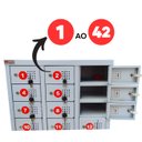 Ver imagem 4 de Armário para Celular e Porta Objetos em Aço com 42 Portas com Chave