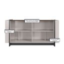Ver imagem 4 de Buffet com 4 Portas para Sala 160x79cm Copacabana Off White Preto