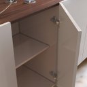Ver imagem 6 de Buffet com 4 Portas para Sala 160x79cm Copacabana Off White Preto
