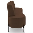 Ver imagem 7 de Sofá Chaise 2 Lugares Sala Living 135cm Pés Industrial Cayman K01 Veludo Marrom - Lyam Decor