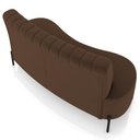 Ver mais imagens de Sofá Chaise 2 Lugares Sala Living 135cm Pés Industrial Cayman K01 Veludo Marrom - Lyam Decor