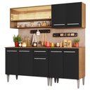 Ver imagem 3 de Armário de Cozinha Completa 169cm Rustic/Preto Emilly Dance Madesa 07