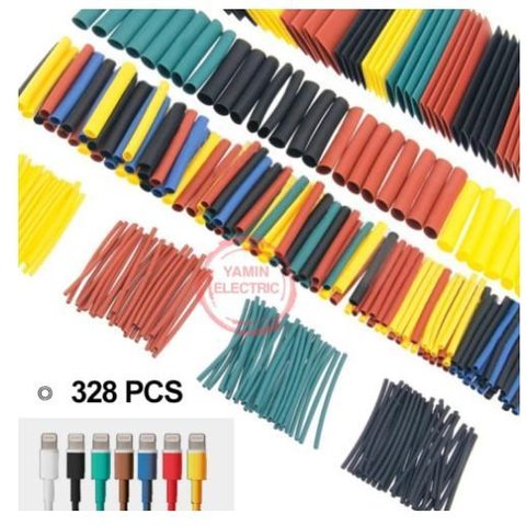 Kits de 328 Tubos Termo Retrátil Elétrico 8 Tamanhos Cores