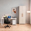 Ver imagem 5 de Armário Multiuso Bell 2 Portas 4 Prateleiras BP 63cm Bege