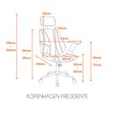 Ver imagem 4 de Cadeira Escritório Presidente Giratória Corino Kopenhagen Marrom/Amadeirado