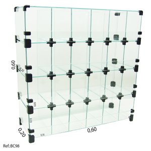 Baleiro Modulado em Vidro - 0,60 x 0,60 x 0,20