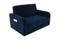 Ver imagem 1 de Sofá Cama Daiane 2 Lugares com Baú Veludo Azul Matrix