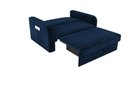 Ver imagem 3 de Sofá Cama Daiane 2 Lugares com Baú Veludo Azul Matrix