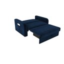 Ver imagem 3 de Sofá Cama Daiane 2 Lugares com Baú Veludo Azul Matrix