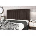 Ver imagem 1 de Cabeceira Casal Leblon 158cm para Cama Box Fixação no Box Madeira Maciça Suede Marrom Jbe Móveis