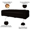 Ver imagem 3 de Sofá Decorativo Sala de Estar Duquesa 4 Lugares 260cm Couro Marrom - Mozzelar