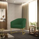 Ver imagem 2 de Cadeira Sala de Jantar Base Industrial Dourado Stella Veludo D03 - D’Rossi