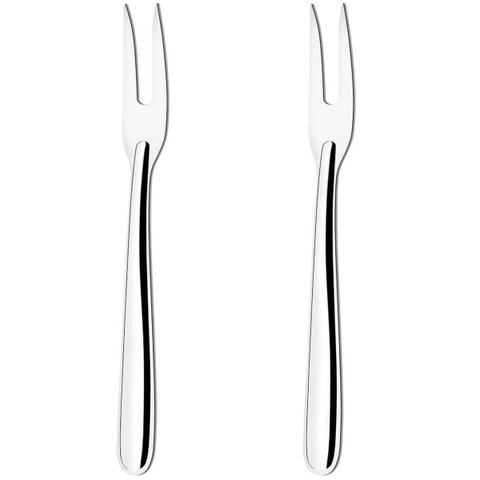 Kit 2 Garfos Trinchante Para Churrasco 24cm Grande de Cortar Carne Cozinha Inox Taumer