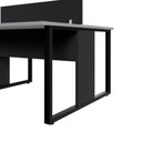 Ver imagem 6 de Plataforma Dupla 1,20 m X 1,20 m com Divisória e Caixas de Tomadas Pés Metal F5 Office Cor:Cinza