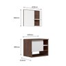 CONJUNTO ARMARIO FRANÇA PARA BANHEIRO SEM CUBA NOGAL EBANO - 3