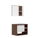 Ver imagem 2 de CONJUNTO ARMARIO FRANÇA PARA BANHEIRO SEM CUBA NOGAL EBANO