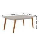Ver imagem 5 de Mesa de Jantar Copper 180cm Madeira Tampo Vidro Canto Copo com 6 Cadeiras Lorena Moderna Mobília