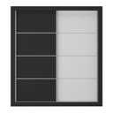 Ver imagem 7 de Guarda-roupas Casal 2 Portas de Correr 4 Gavetas Chicago Multimóveis Mp4268 Branco/preto