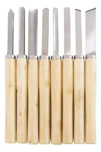 Jogo Formao Goiva para Trabalhos Torno Madeira 8 Pecas Gamma