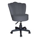 Ver imagem 2 de Cadeira Mocho Pétala Giratória para Estética Consultório Veludo Cinza Bz Home Decor
