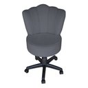Ver imagem 5 de Cadeira Mocho Pétala Giratória para Estética Consultório Veludo Cinza Bz Home Decor