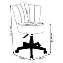 Ver imagem 6 de Cadeira Mocho Pétala Giratória para Estética Consultório Veludo Cinza Bz Home Decor