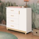 Ver imagem 5 de Quarto para Bebê 1 Berço Americano Lecce 1 Cômoda 1 Porta 4 Gavetas Udine Móveis Bonatto