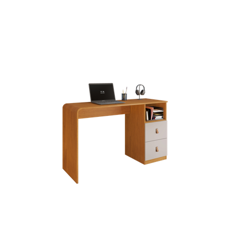 Escrivaninha Mesa de Estudo Alice Jcm Moveis Cinamomo/off White