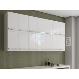 Armário Aéreo de Parede 14 Portas Alemanha Branco Casa Moderna - 1