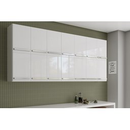 Armário Aéreo de Parede 14 Portas Alemanha Branco Casa Moderna - 5