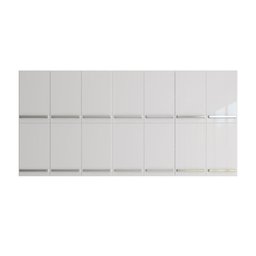 Armário Aéreo de Parede 14 Portas Alemanha Branco Casa Moderna - 3