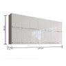 Armário Aéreo de Parede 14 Portas Alemanha Branco Casa Moderna - 8