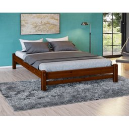 Cama de Casal TURCA Madeira Maciça cor IMBUIA - 1
