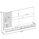Ver imagem 5 de Painel para TV 60 pol com Bancada Suspensa 190cm Elion D05 Freijó Off White - Lyam Decor