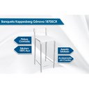 Ver imagem 2 de Banqueta de Cozinha Gênova 1B705CR 1 Un Cromado/Courano Marrom - Kappesberg