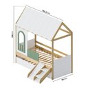 Ver imagem 4 de Bicama Infantil Casinha com Led, Janela e Escadinha New Garden Casatema MadeiraOriginals