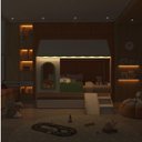 Ver imagem 2 de Bicama Infantil Casinha com Led, Janela e Escadinha New Garden Casatema MadeiraOriginals