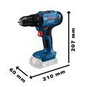 Ver imagem 2 de Parafusadeira Furadeira Imp 18 Volts Gsb 183LI 1 Bateria Bivolt - 0615A002K0-000 - Bosch